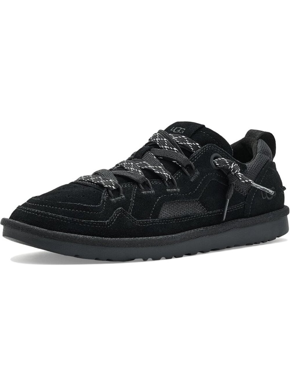Ugg Men's Black Round Toe Casual Imported Microfiber Suede Minimel Sneakers
